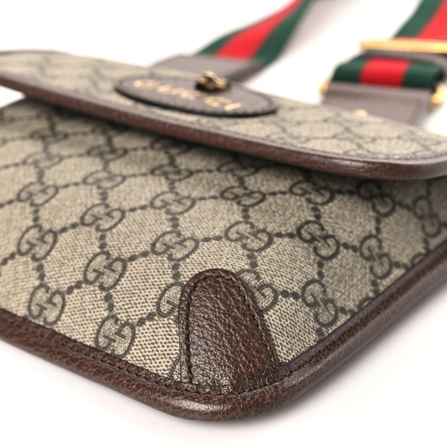 Gucci GG Supreme Web Totem Three Piece Monogram Shoulder Bag Dark Brown 9 of 9