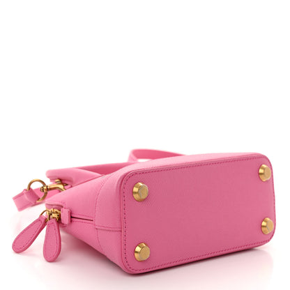 Balenciaga Signature Grained Calfskin Logo XXS Ville Top Handle Bag Rose Bubblegum Black 4 of 10