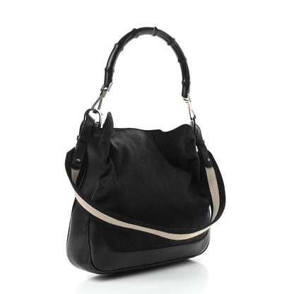 Gucci Monogram Bamboo Top Handle Bag Black 3 of 10