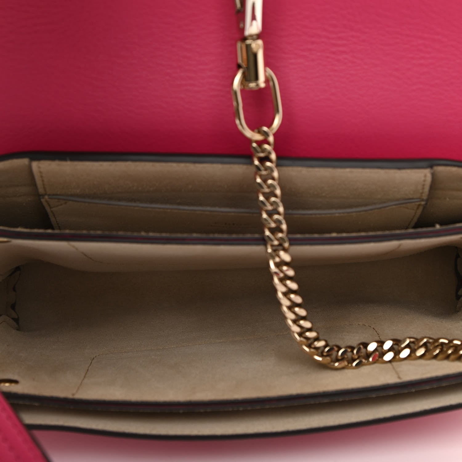 Chloe Suede Calfskin Small Faye Shoulder Bag Fuchsia Rose 5 of 10