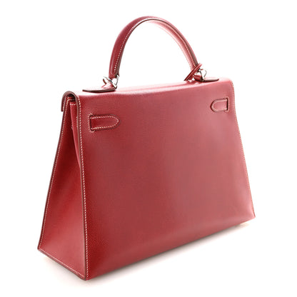 Hermes Courchevel Kelly Sellier 32 Rouge H 3 of 9