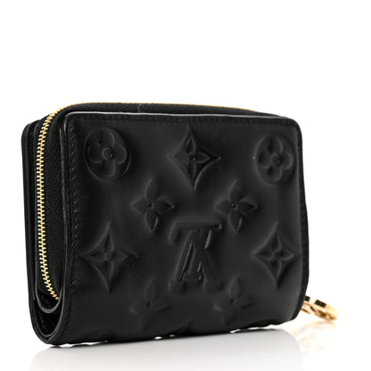 Louis Vuitton Lambskin Embossed Monogram Lou Coussin Wallet Black 3 of 8