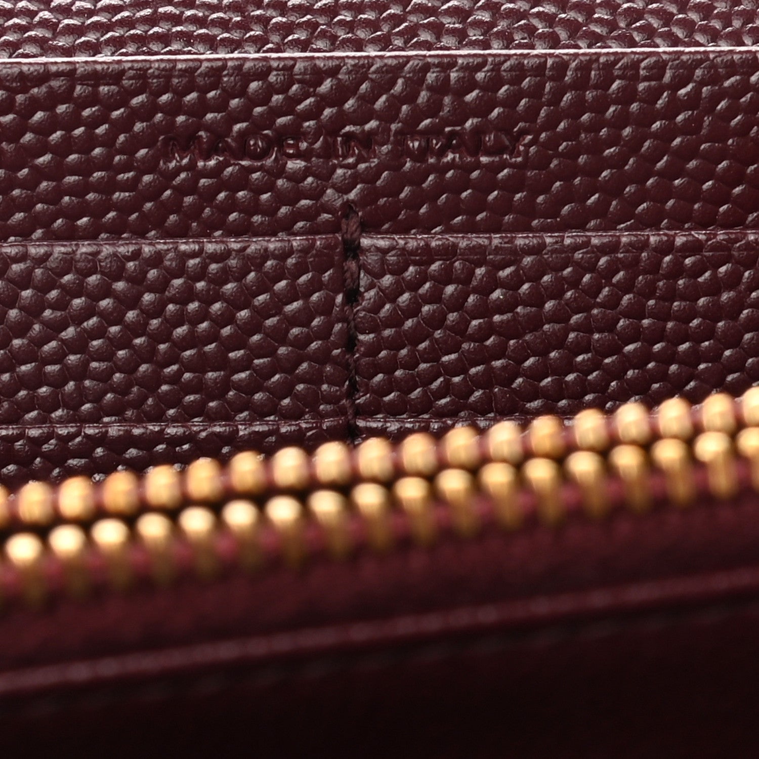Saint Laurent Grain De Poudre Matelasse Chevron Monogram Flap Wallet Rouge Legion 7 of 9