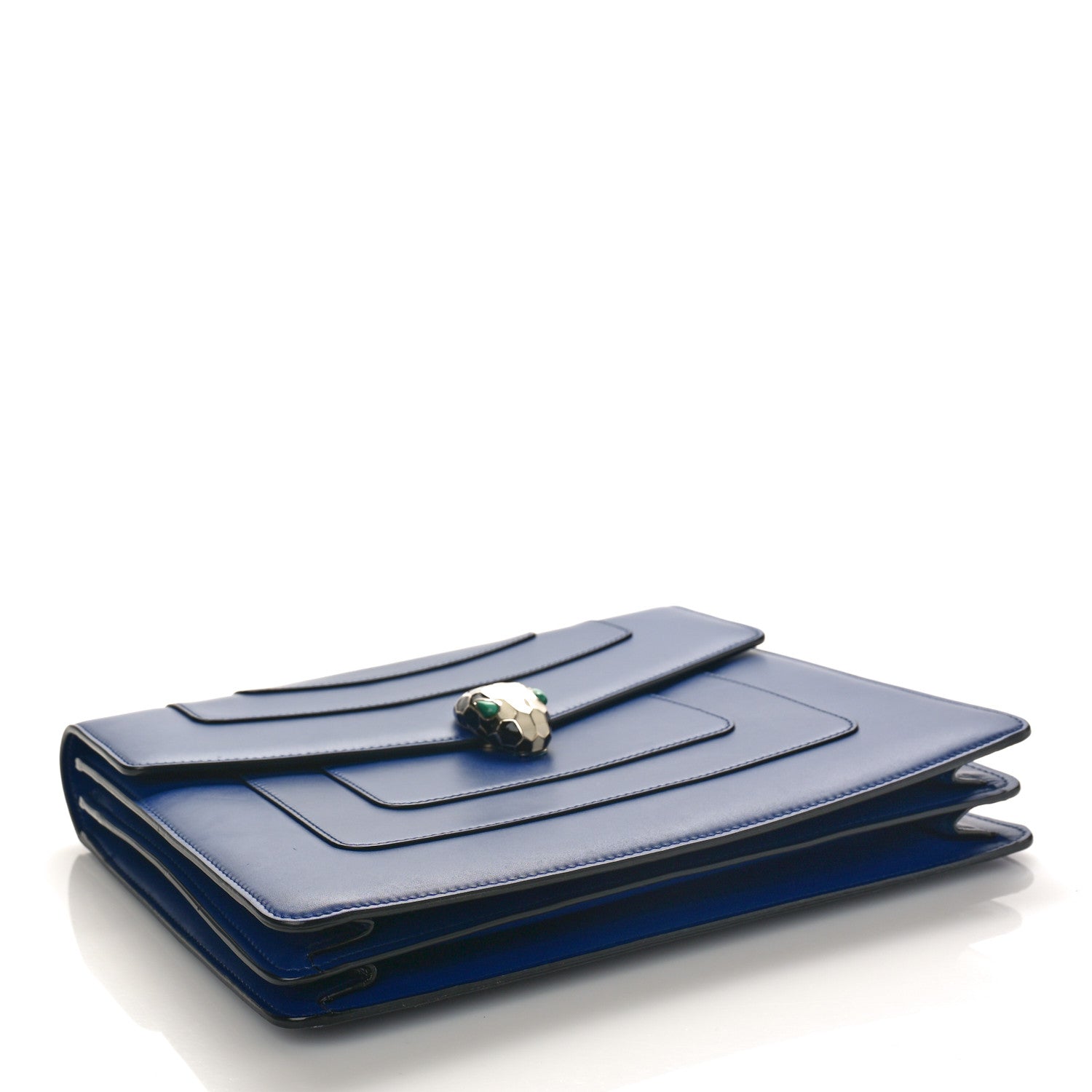Bulgari Calfskin Serpenti Forever Shoulder Bag Navy 4 of 8
