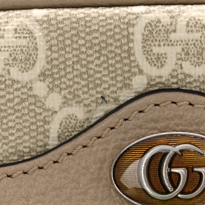 Gucci GG Supreme Monogram Textured Calfskin Web Mini Ophidia Shoulder Bag Beige Mystic White Oatmeal 14 of 16