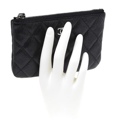 Chanel Caviar Quilted Small Cosmetic Case Black 2 of 8