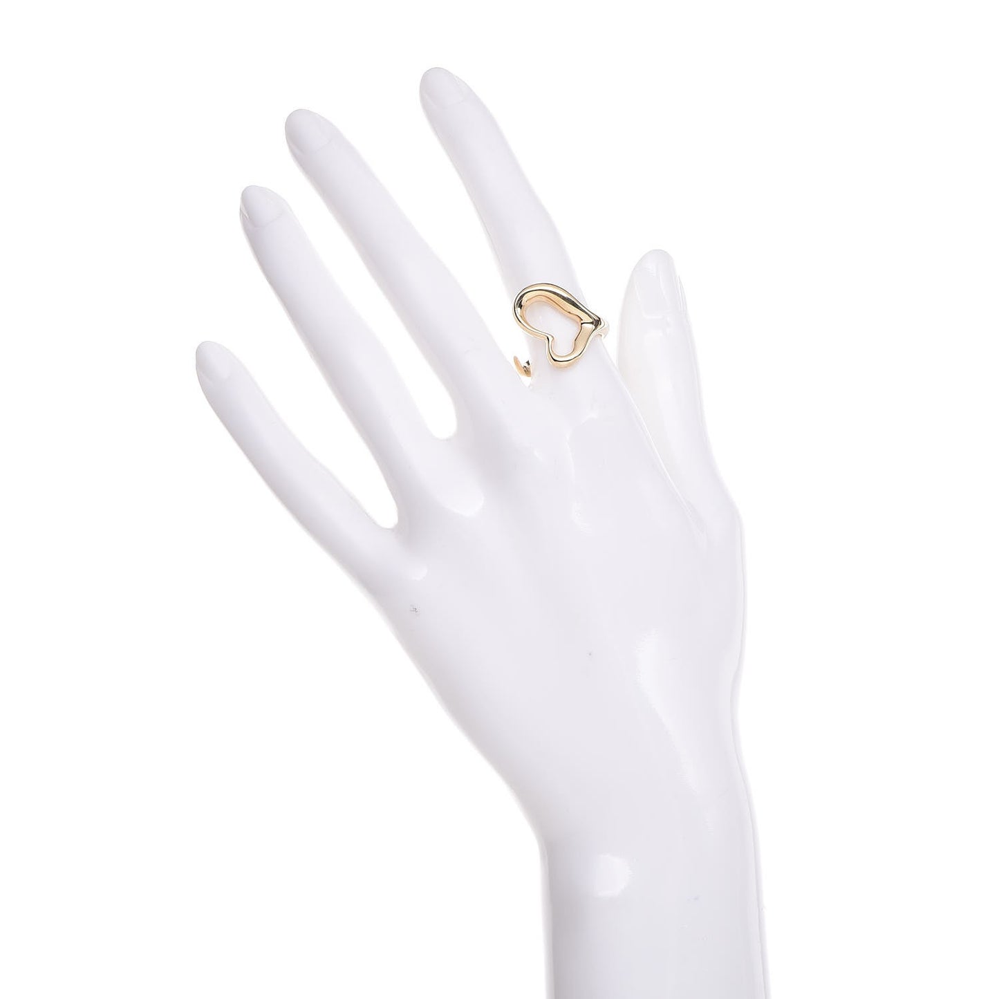 18K Yellow Gold Elsa Peretti Open Heart Ring 54 7