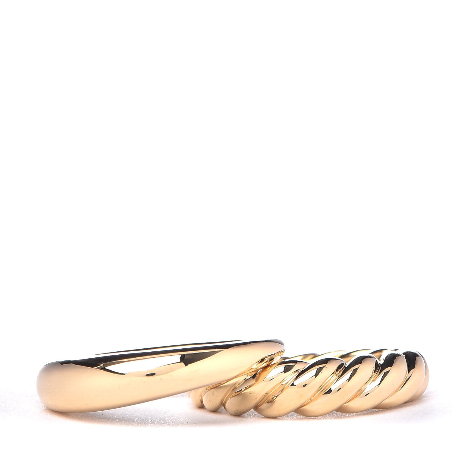 David Yurman 18K Yellow Gold Pure Form Stack Rings 54 6.75 4 of 6