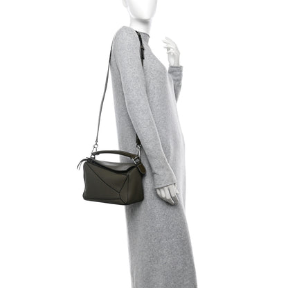 Loewe Calfskin Small Puzzle Bag Khaki Green 2 of 10