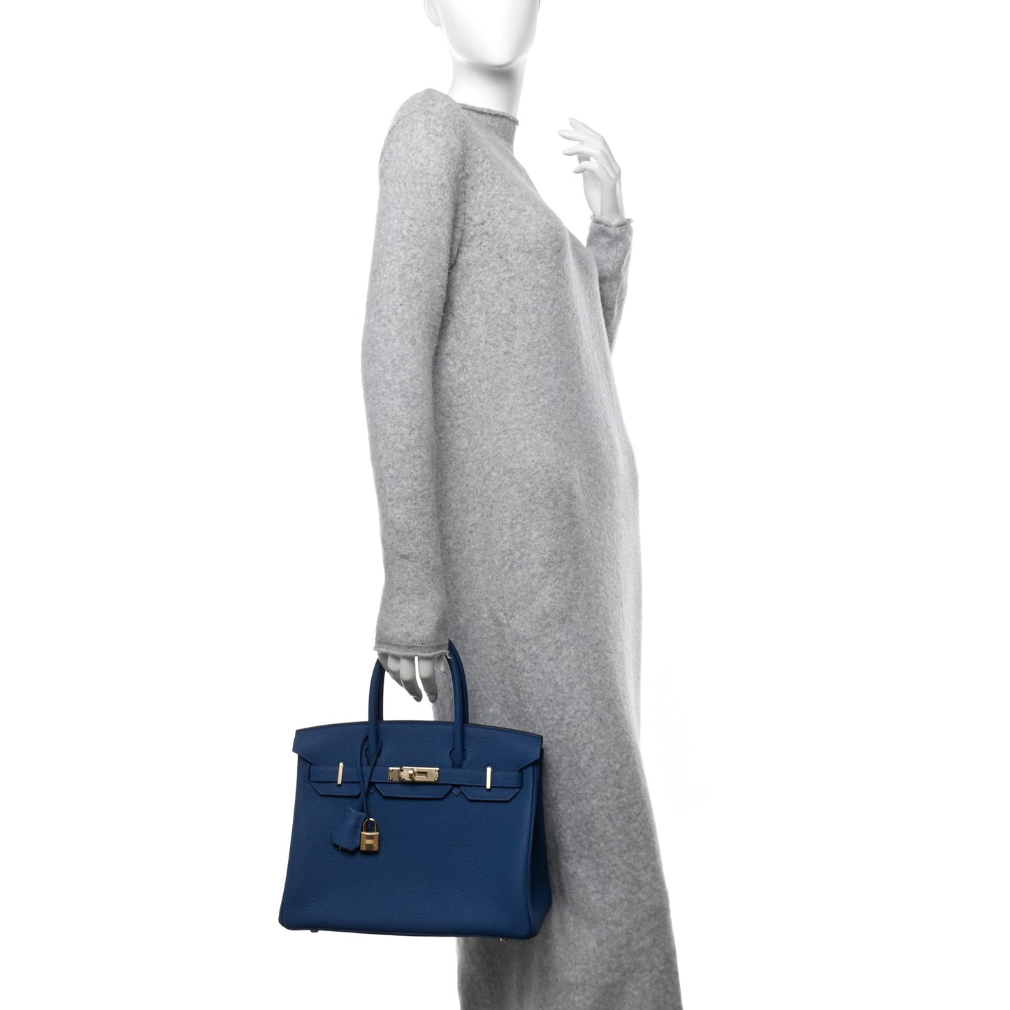 Togo Birkin 30 Bleu Tie