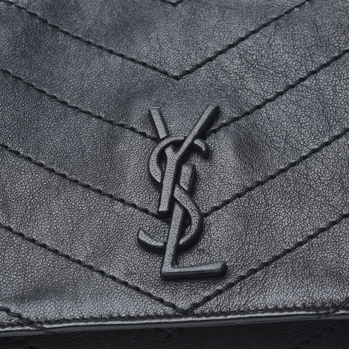 Vintage Lambskin Chevron Monogram Small Nolita Dark Green