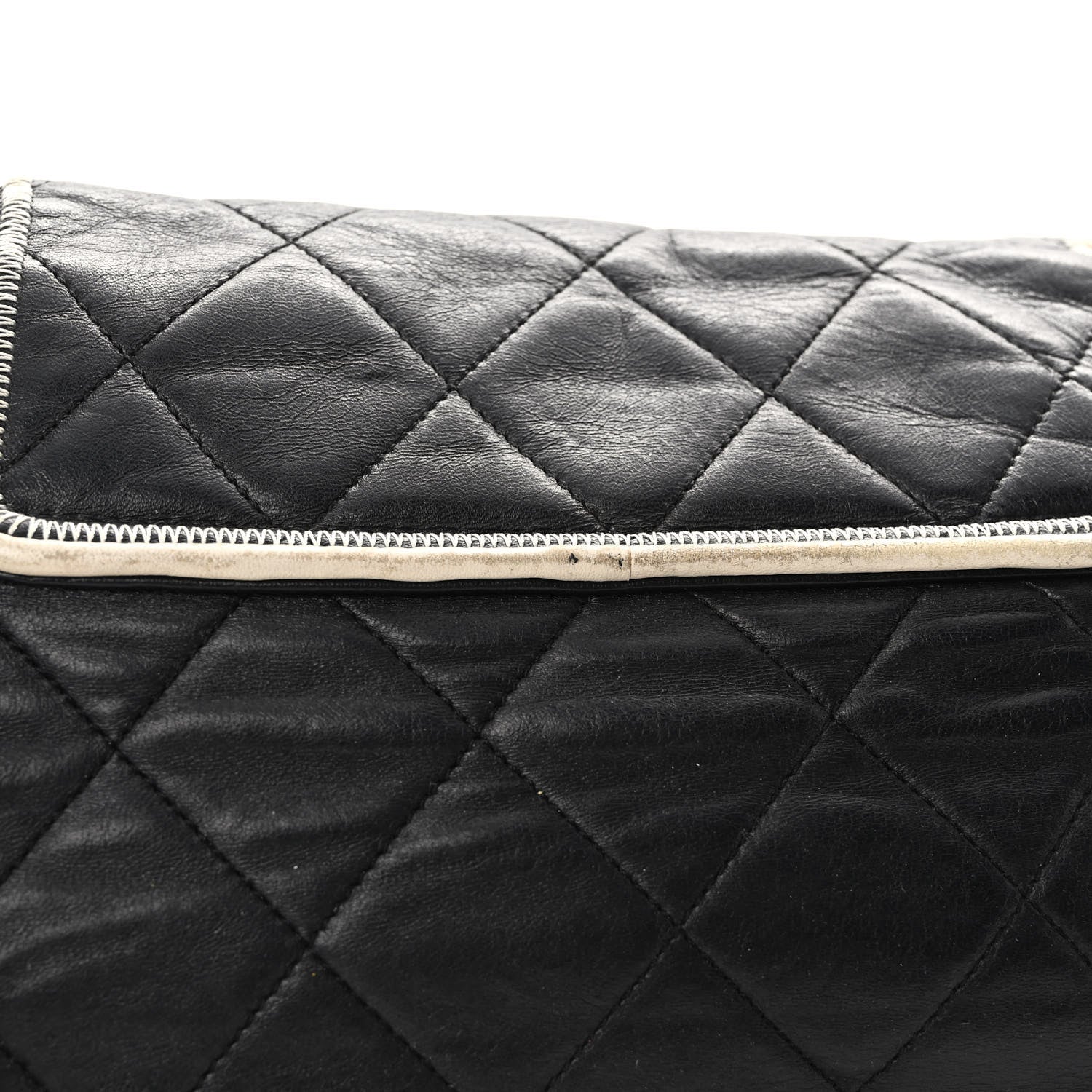 Chanel Lambskin Quilted East West Accordion Flap Black 14 of 14