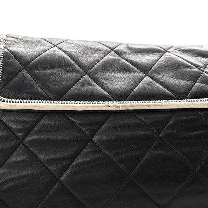 Chanel Lambskin Quilted East West Accordion Flap Black 14 of 14