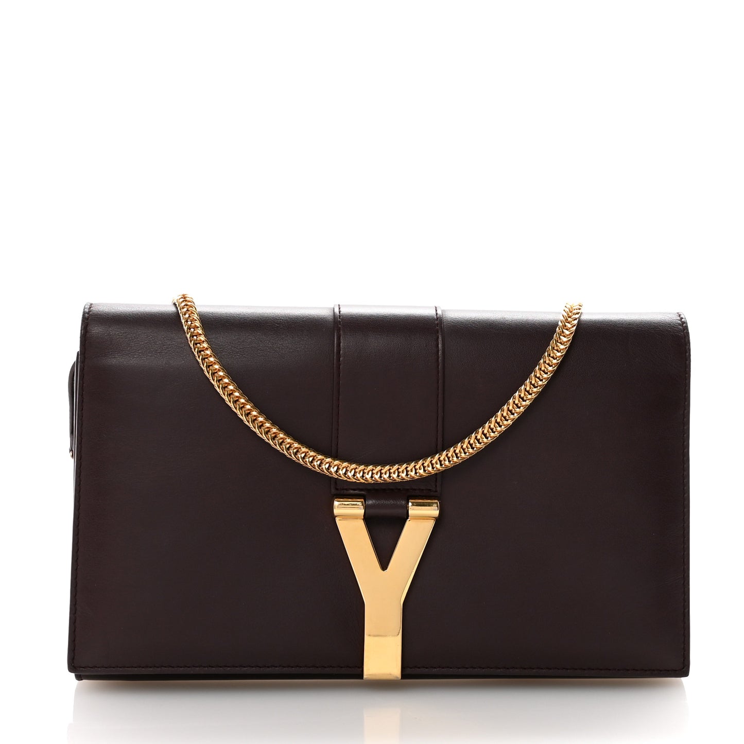 Calfskin Classic Y Ligne Chain Wallet Wine