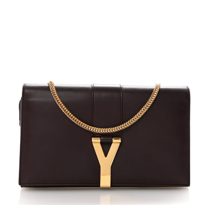Saint Laurent Calfskin Classic Y Ligne Chain Wallet Wine 1 of 9