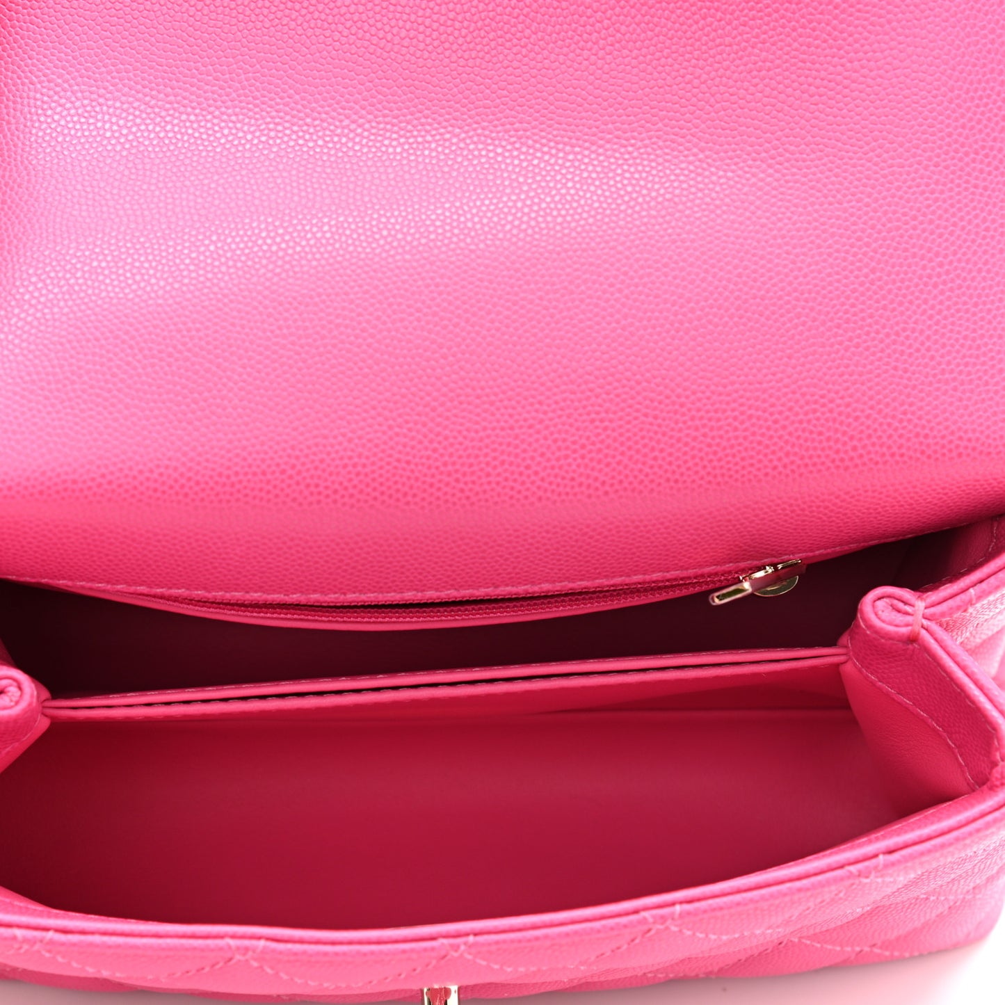 Caviar Quilted Mini Coco Handle Flap Rose