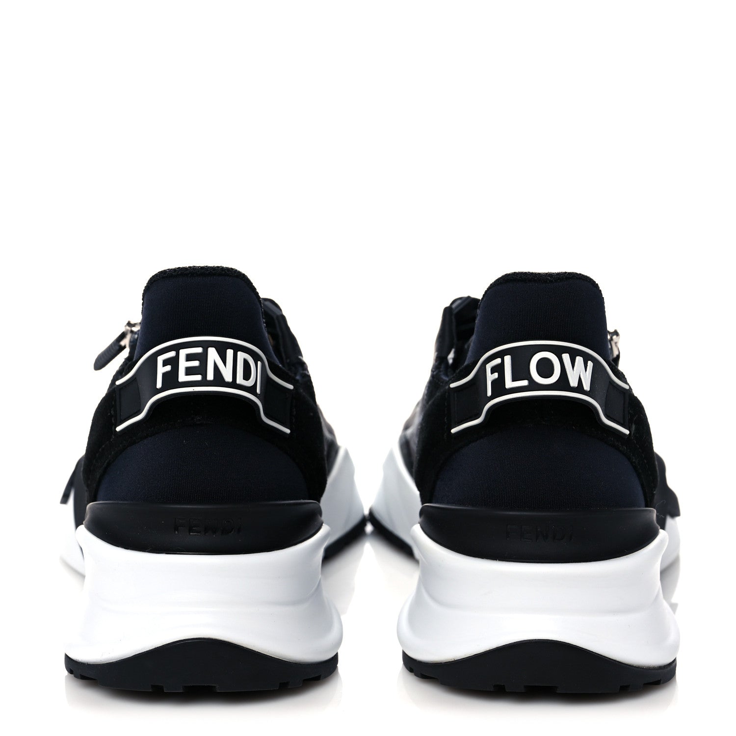 Fendi X SARAH COLEMAN Nylon Lycra FF Vertigo Fendi Flow Low Top Sneakers 38 Black 5 of 9