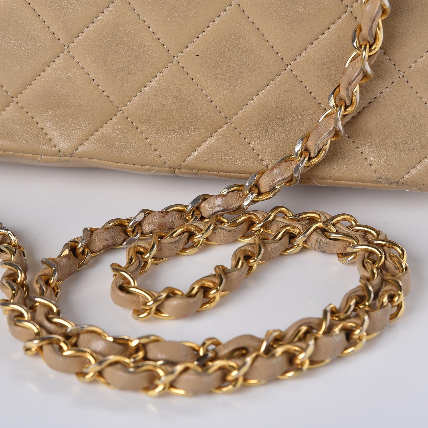 Chanel Lambskin Quilted Small Single Flap Beige 21 of 25