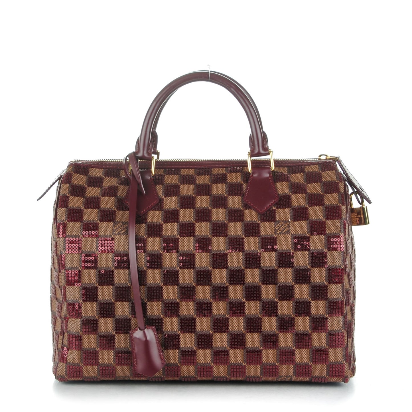 Damier Paillettes Speedy 30 Rouge