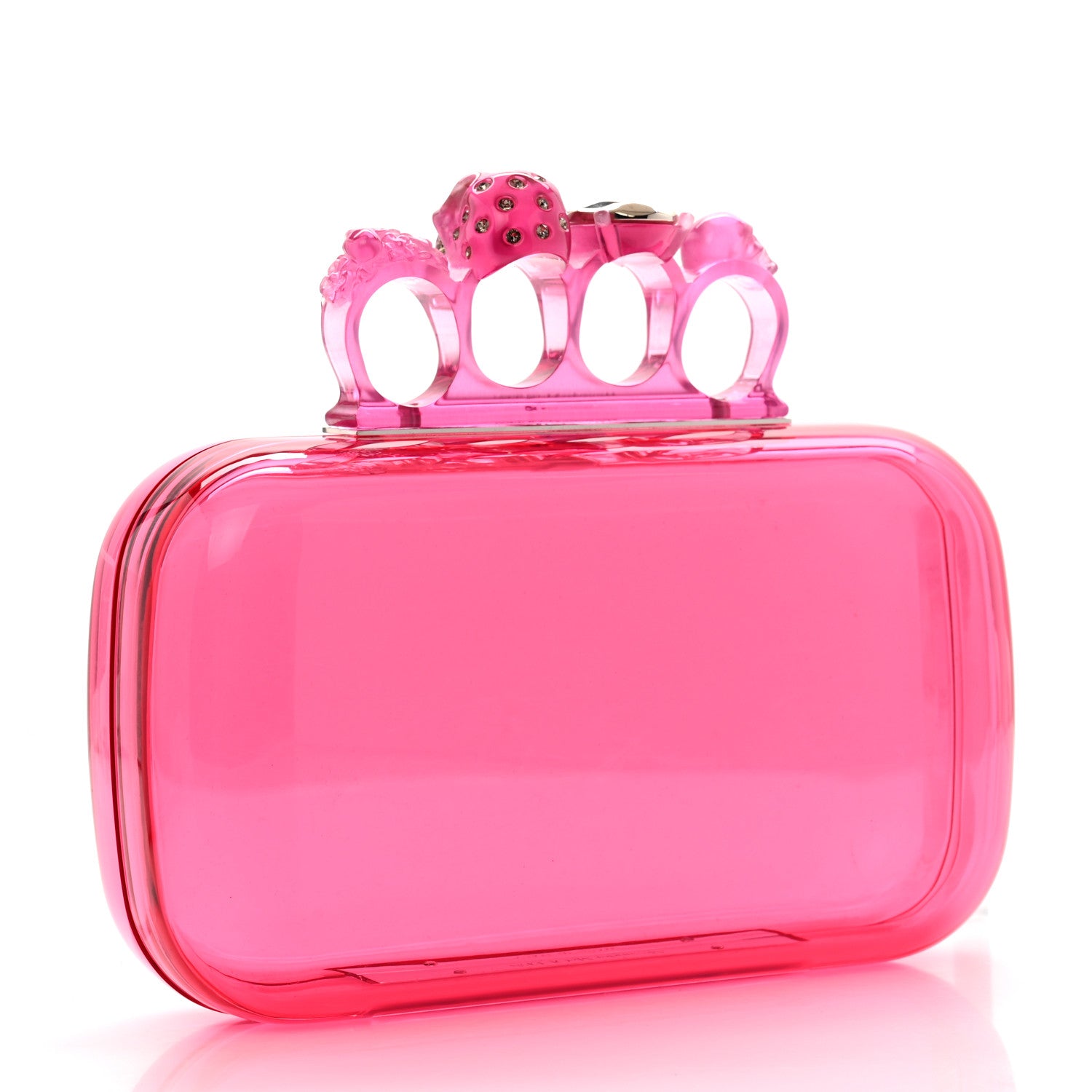 Alexander McQueen Resin Knuckle Clutch Pink 3 of 7