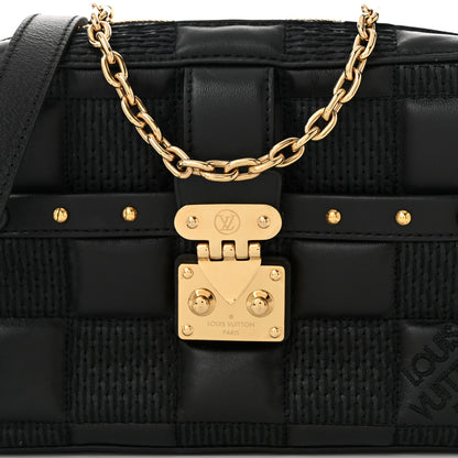Louis Vuitton Lambskin Damier Quilt Troca PM Black 7 of 10