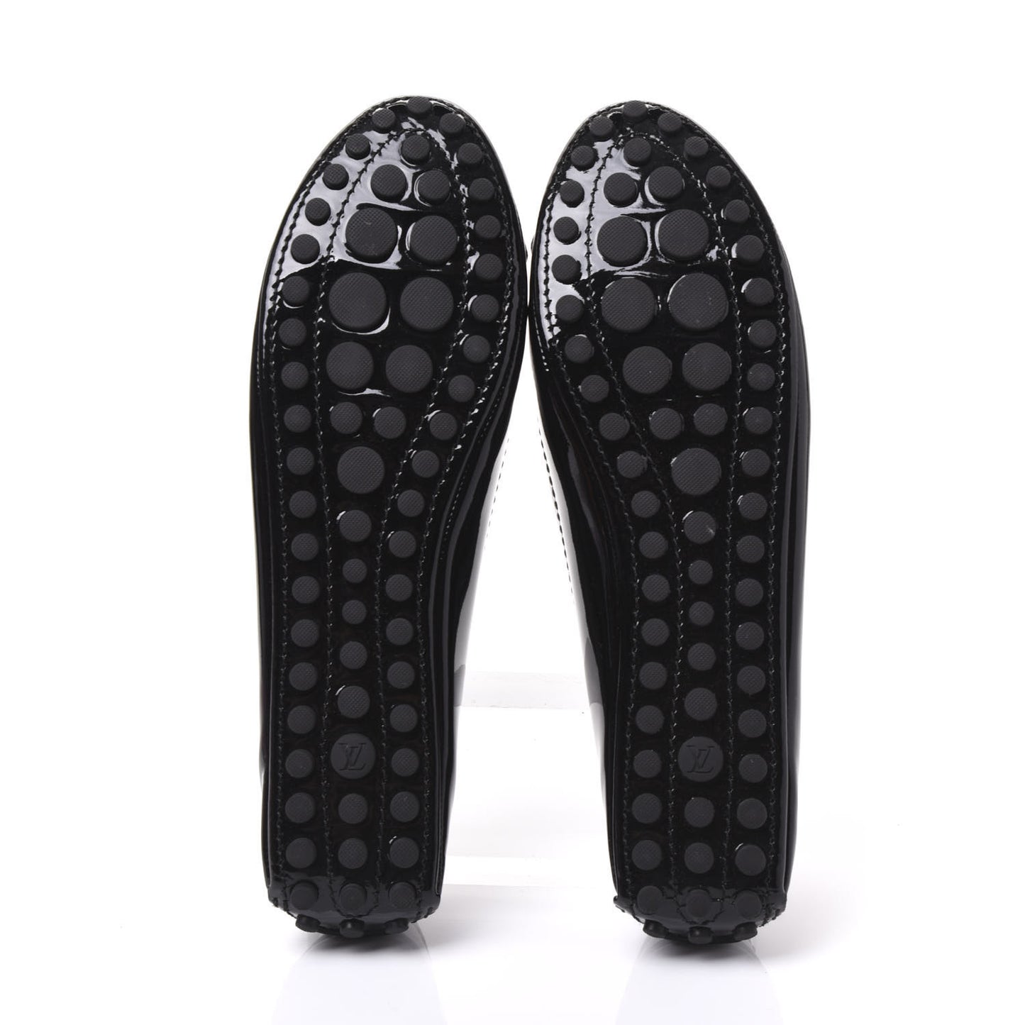 Patent Calfskin Oxford Ballerina Flats 38.5 Black