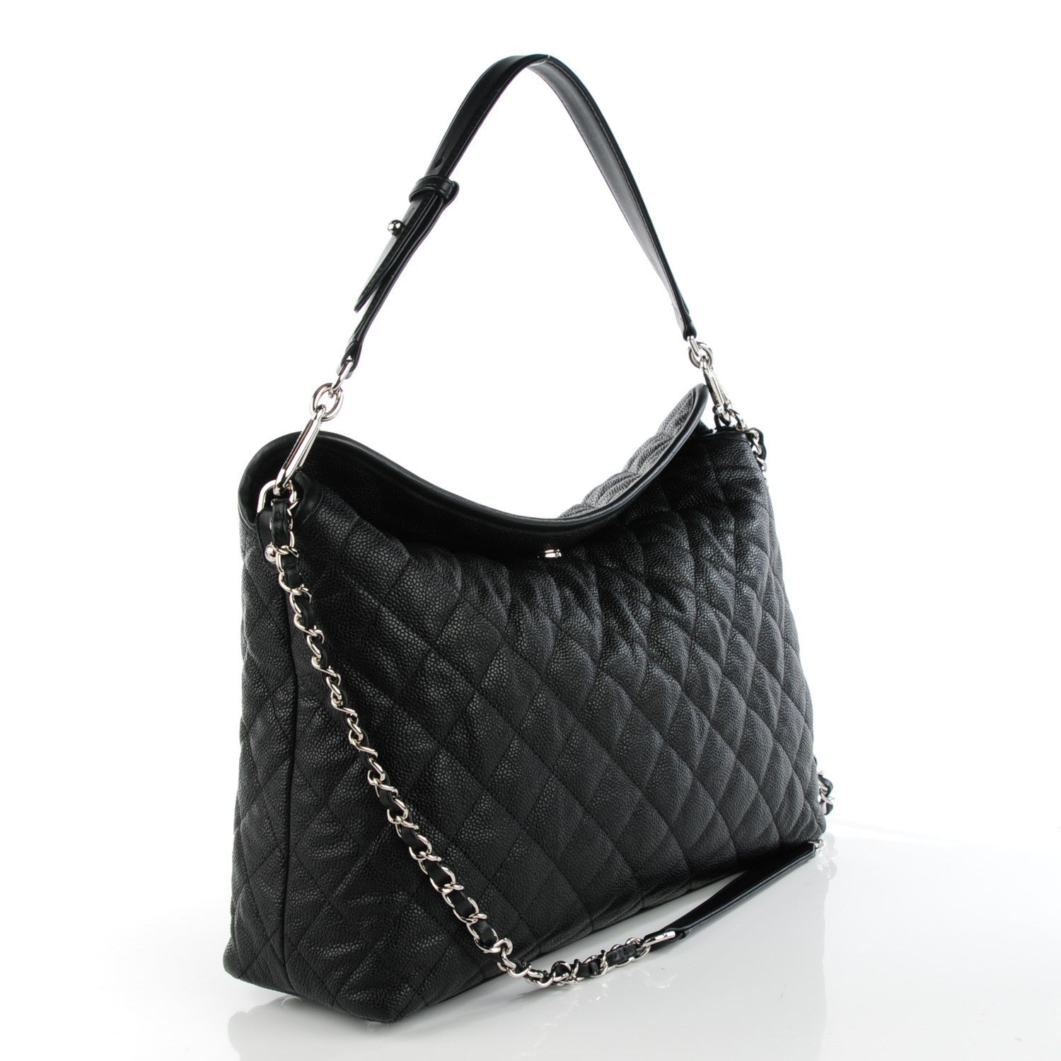 Chanel Caviar Quilted French Riviera Hobo Black 3 of 7