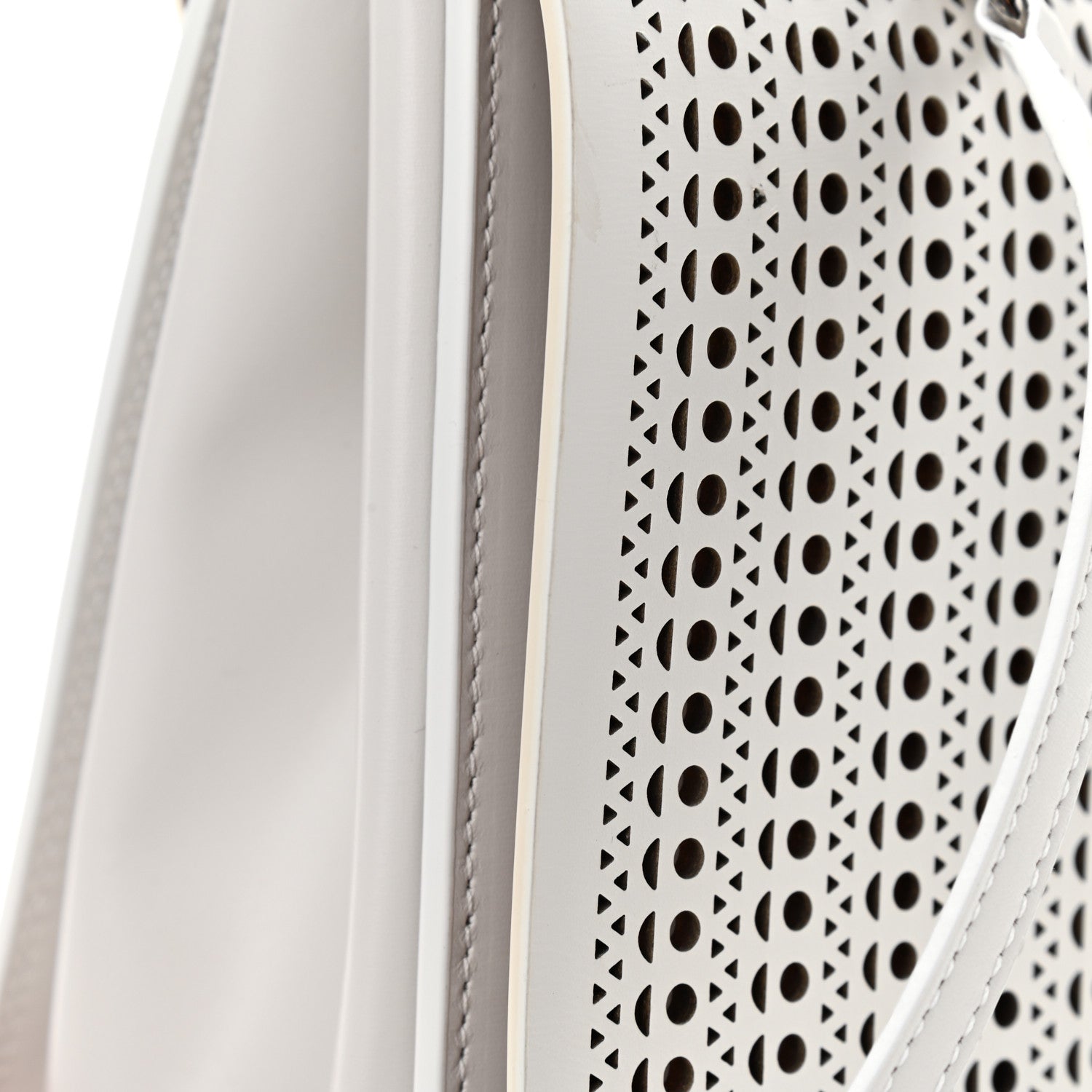 Alaia Calfskin Laser Cut Bellechasse 29 Top Handle Bag White 10 of 11