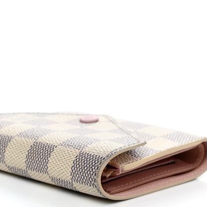 Louis Vuitton Damier Azur Victorine Wallet Rose Ballerine 11 of 13