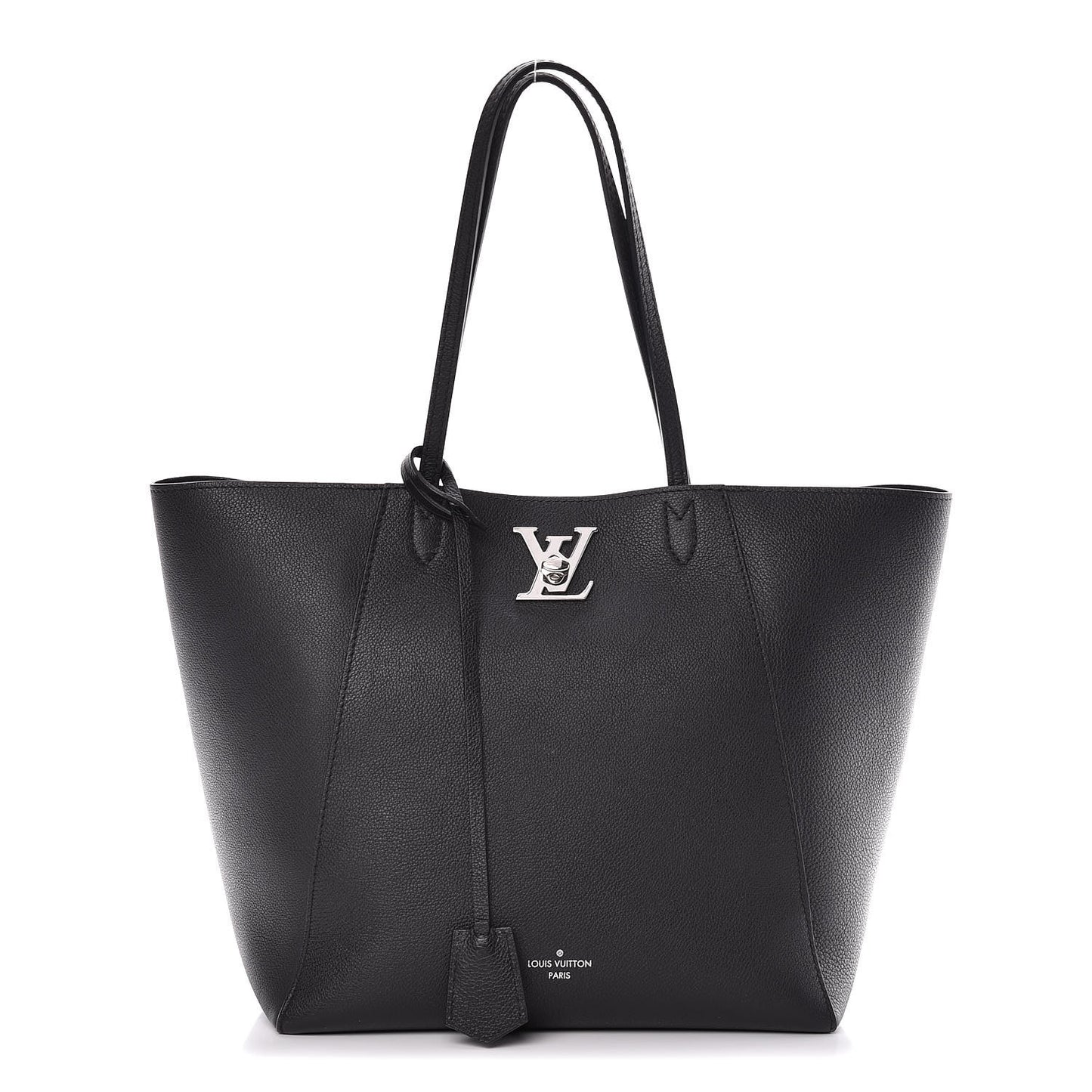 Calfskin Lockme Cabas Black