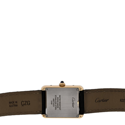 Cartier Stainless Steel 18K Yellow Gold Alligator 24mm Tank Solo Quartz Watch 4 of 4