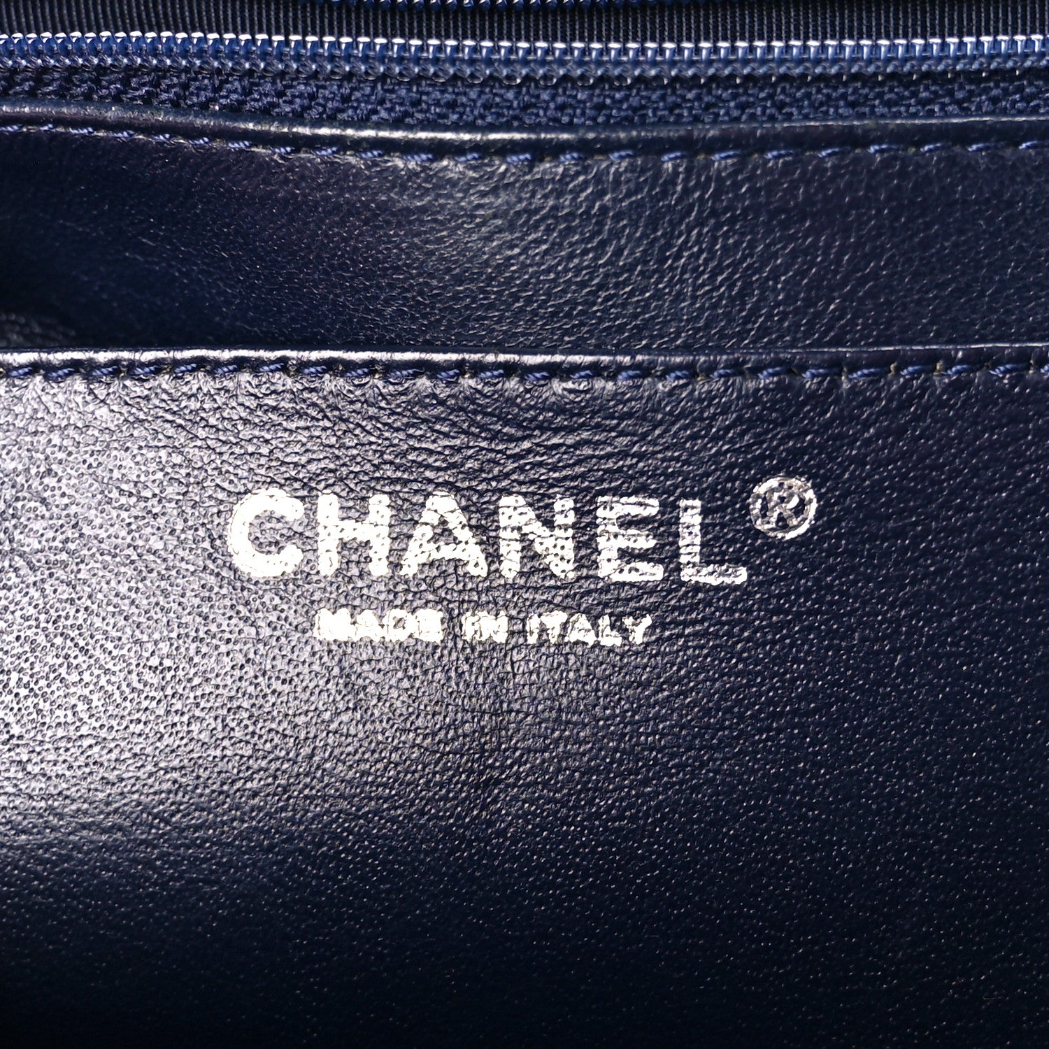Chanel Lambskin Quilted Jumbo Single Flap Navy 6 of 12