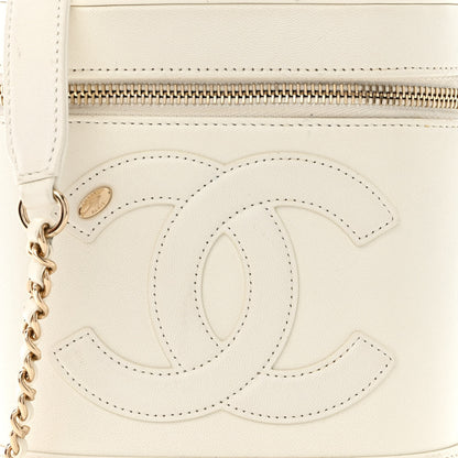 Chanel Lambskin Timeless Vanity Cosmetic Case White 8 of 12
