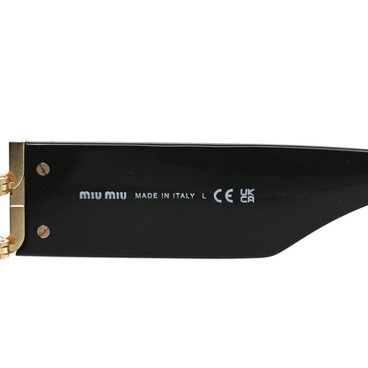 Miu Miu Acetate Oval Glimpse Sunglasses SMU11W Black 5 of 7
