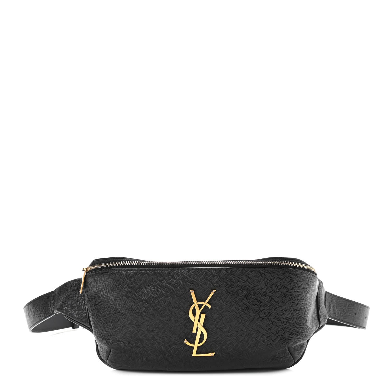Saint Laurent Grain De Poudre Monogram Belt Bag Black 1 of 10