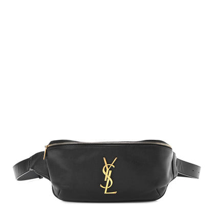 Saint Laurent Grain De Poudre Monogram Belt Bag Black 1 of 10