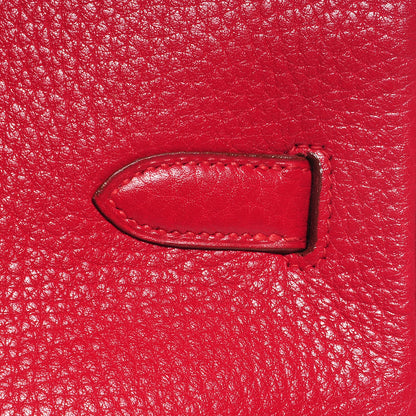 Hermes Ardennes Birkin 40 Rouge Vif 10 of 28