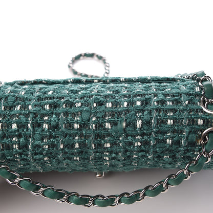Chanel Tweed Quilted Medium Double Flap Green 9 of 12