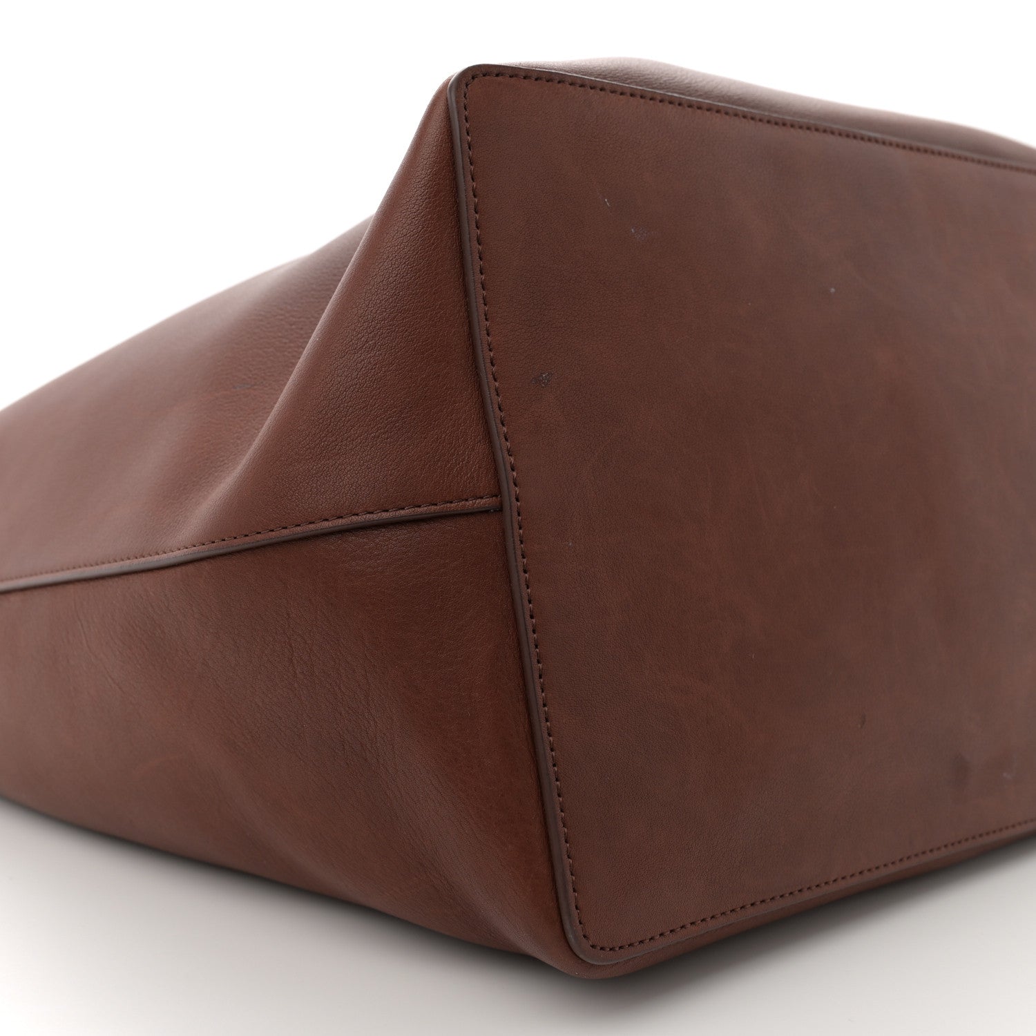 The Row Saddle Calfskin Belvedere Bucket Bag New Burgundy 8 of 11