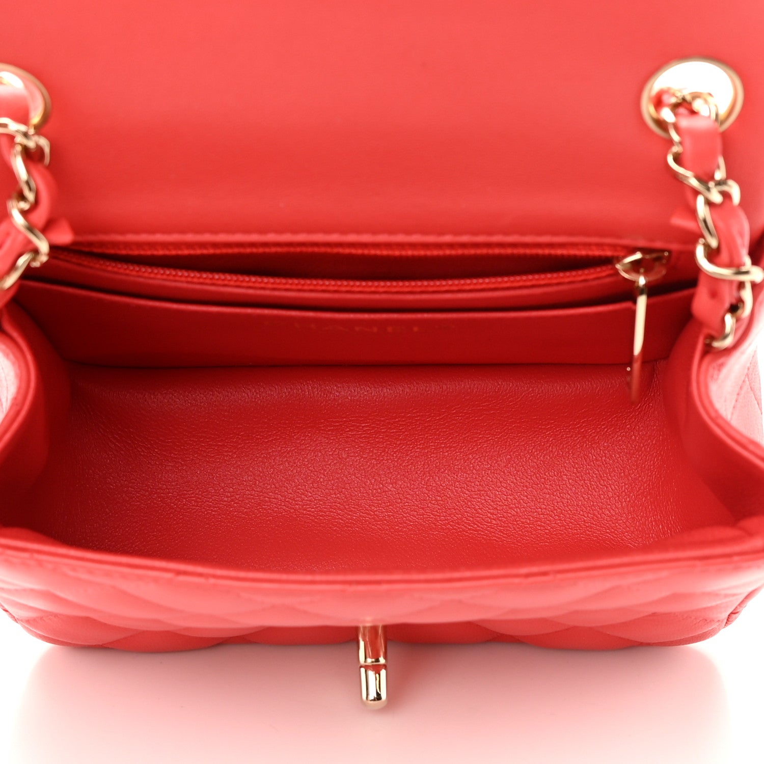 Chanel Lambskin Quilted Mini Square Flap Pink 5 of 13