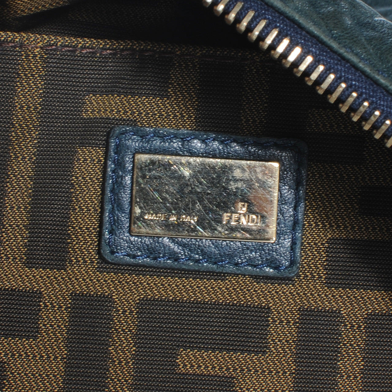 Fendi Nappa Nuvolata Spy Hobo Petrolio 6 of 9