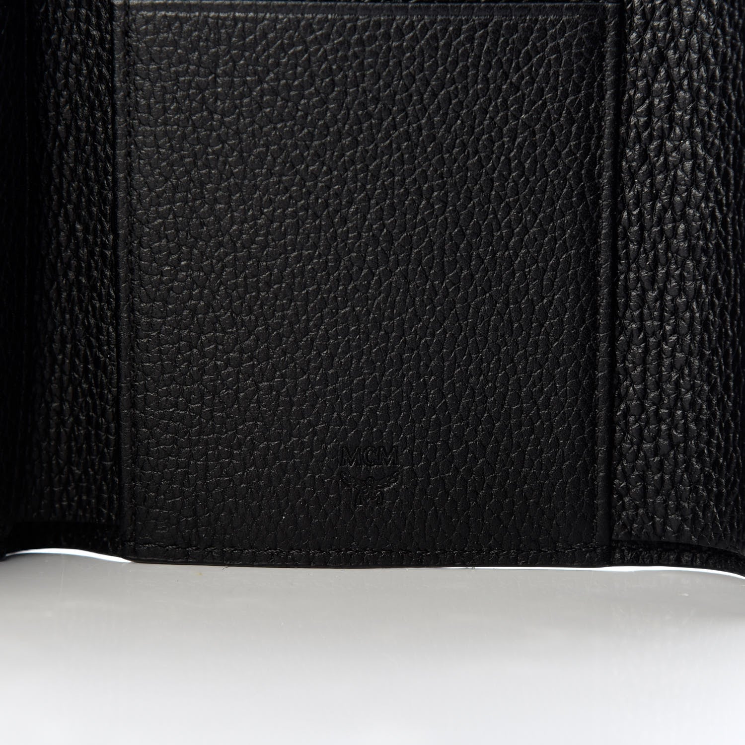 MCM Visetos Studded Compact Patricia Trifold Wallet Black 6 of 7