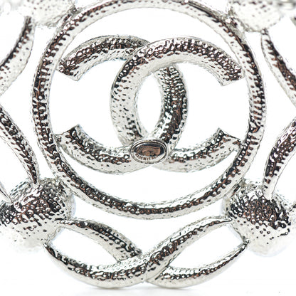 Chanel Crystal CC Brooch Silver Blue 4 of 5