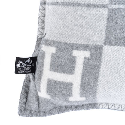 Hermes Wool Cashmere Avalon III Pillow PM Ecru Gris Clair 3 of 3