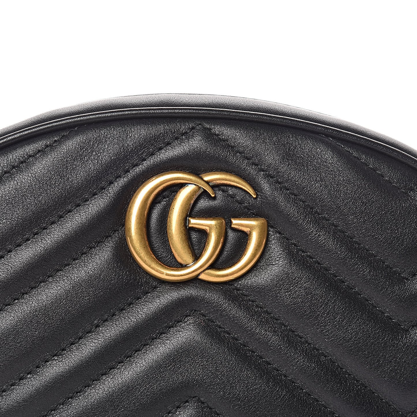 Calfskin Matelasse GG Marmont Belt Bag 95 38 Black