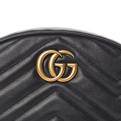 Gucci Calfskin Matelasse GG Marmont Belt Bag 95 38 Black 10 of 10