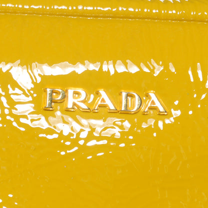 Prada Vernice Zippers Shoulder Bag Soleil 6 of 9