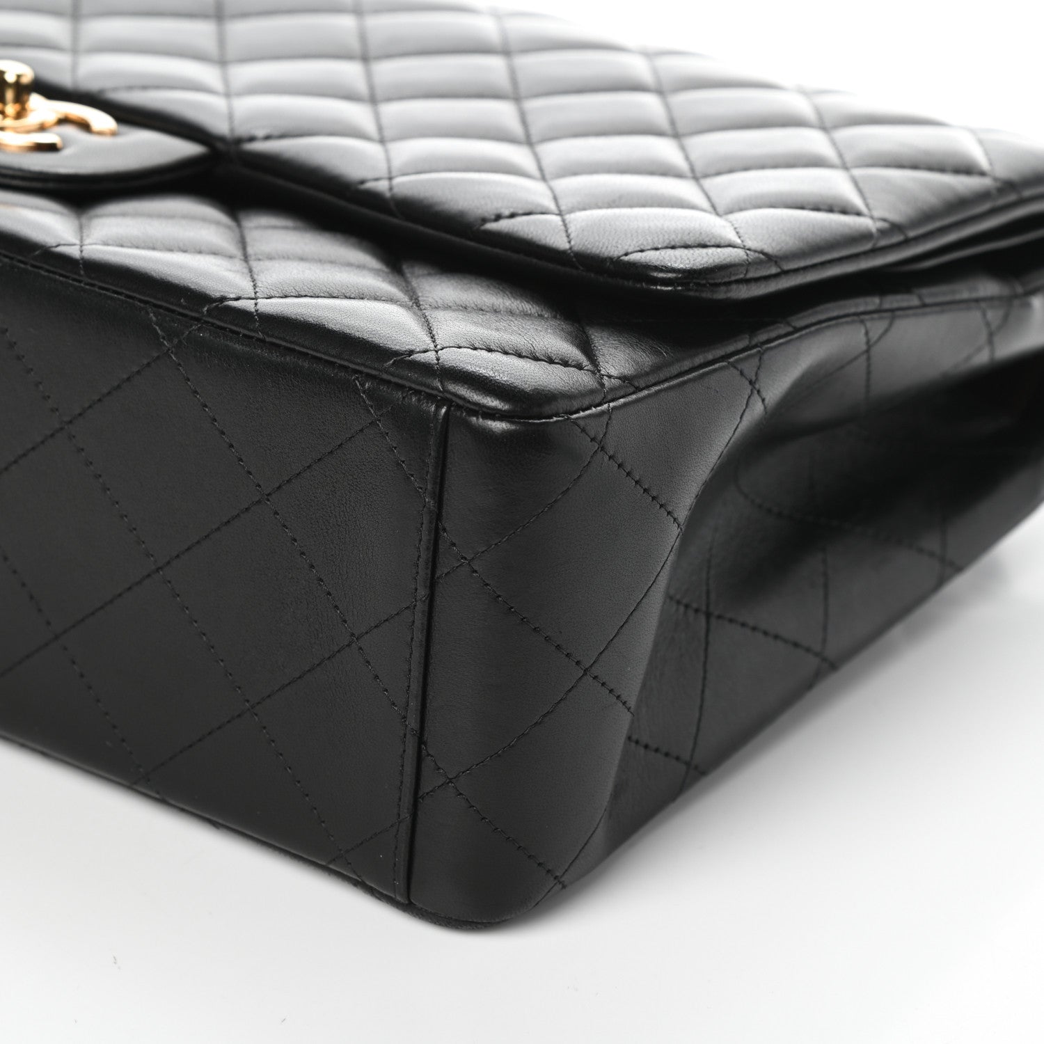 Chanel Lambskin Quilted Maxi Double Flap Black 10 of 10