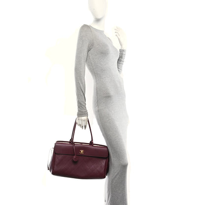Chanel Grained Calfskin Stitched Urban Essentials Shopping Bag Dark Burgundy 2 of 11