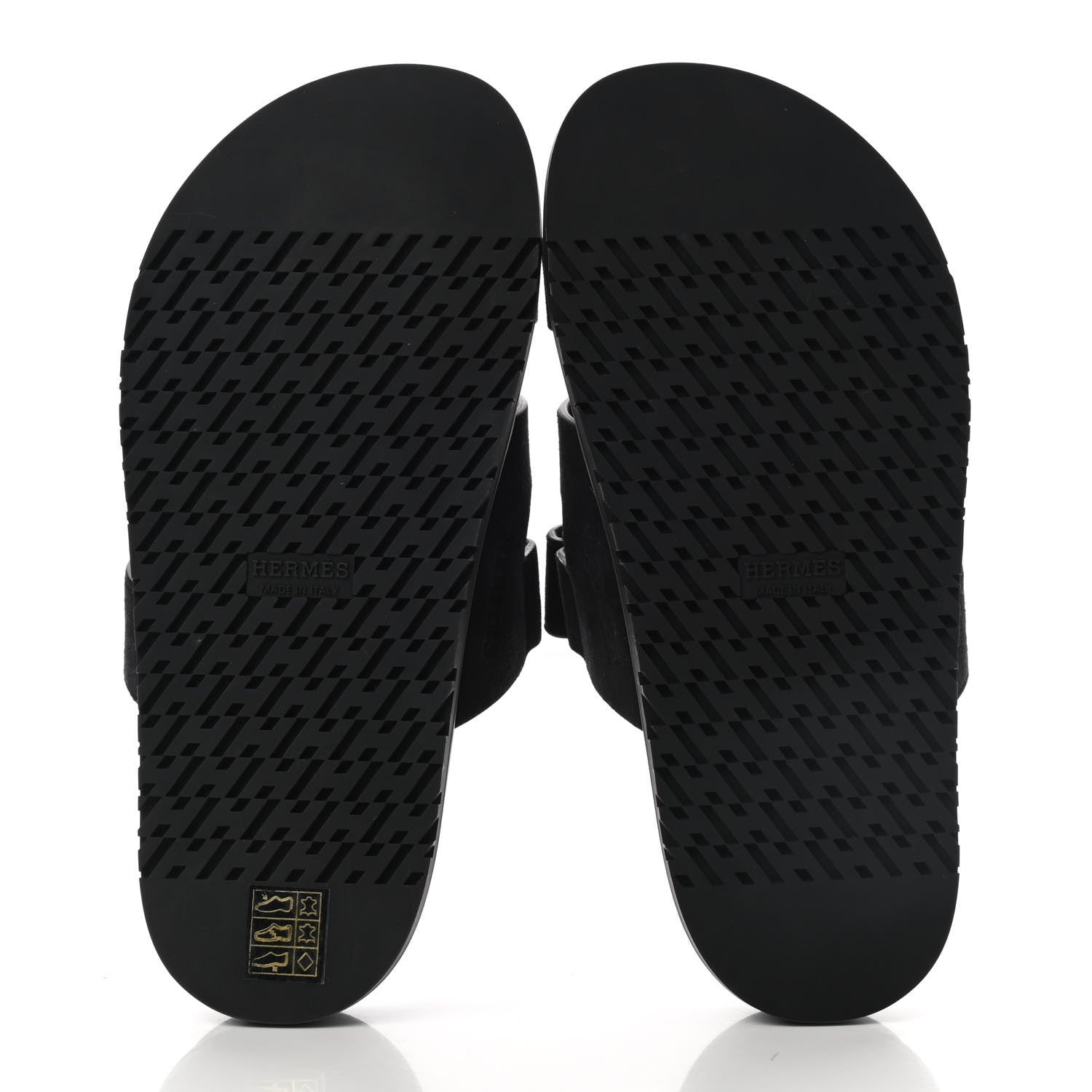Hermes Suede Goatskin Womens Chypre Sandals 37.5 Black 5 of 7